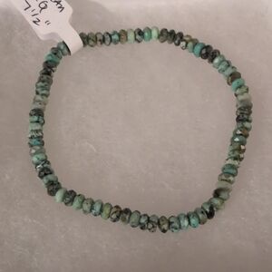 Facited African Turquoise Stretch Bracelet